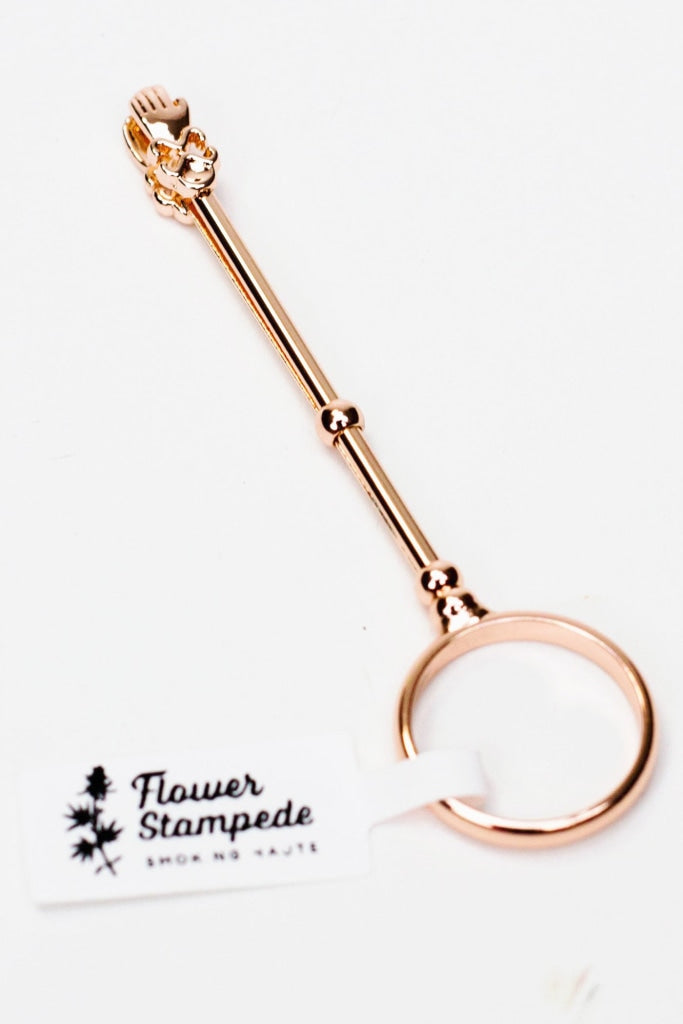 The Flower Stampede ring roach clip is an elegant way to hold your marijuana and cannabis joints, blunts and pre-rolls