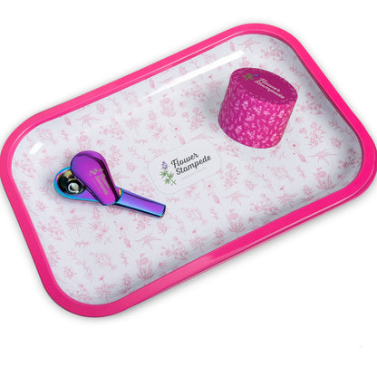 Deluxe Sesh Set - Rolling Tray, 4-Layer Grinder, Magnetic Spoon Pipe